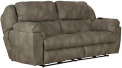 Catnapper® Flynn Fig Power Lay Flat Reclining Sofa with Power Adjustable Headrest and Lumbar and Dual Heat and Massage