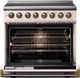 Viking® 5 Series 36" Blush Pro Style Induction Range with Brushed Brass Trim-1