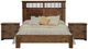 International Furniture Direct Parota Brown King Platform Bed Footboard with Rails-3