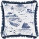 Surya Castaway Navy 18"x18" Toss Pillow with Down Insert-0