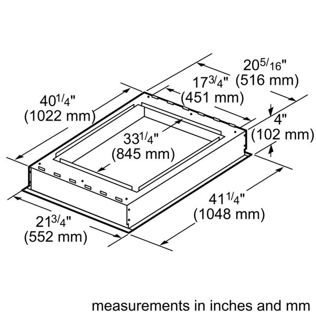 Thermador® 41.25" Stainless Steel Liner for Professional Series Custom Insert-1