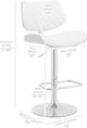 Armen Living Leland Gray/Matte Black Adjustable Height Stool-3