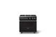 Viking® 5 Series 36" Onyx Pro Style Gas (LP) Range with Polished Chrome Trim-3