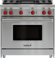 Wolf® 36" Stainless Steel Pro Style Gas Range-0