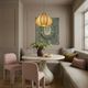 TOV Furniture Zubeda White Small Cotton Teardrop Pendant Lamp-1