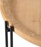 A & B Home Natural Coffee Table with Black Metal Base -3