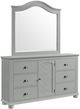 Elements International Kona 2-Piece Gray Dresser and Mirror Set-0