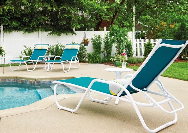 Telescope Casual Customizable Gardenella Aluminum/Fabric Outdoor Sling Four-Position Stacking Chaise-2