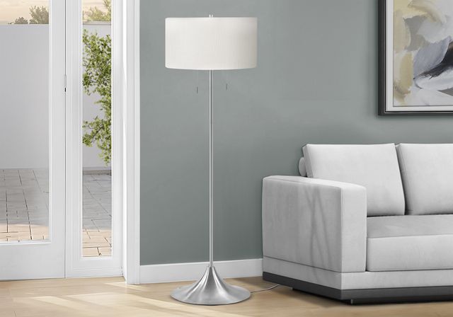 Monarch Specialties Inc. Silver 61" Floor Lamp-1