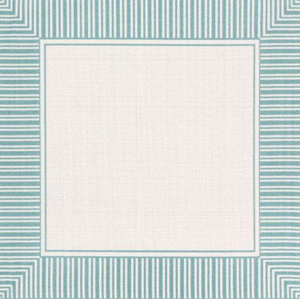 Surya Alfresco Teal/White 5'x8' Area Rug-2