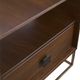 Uttermost® Bexley Dark Walnut Side Table with Antique Brass Base-4