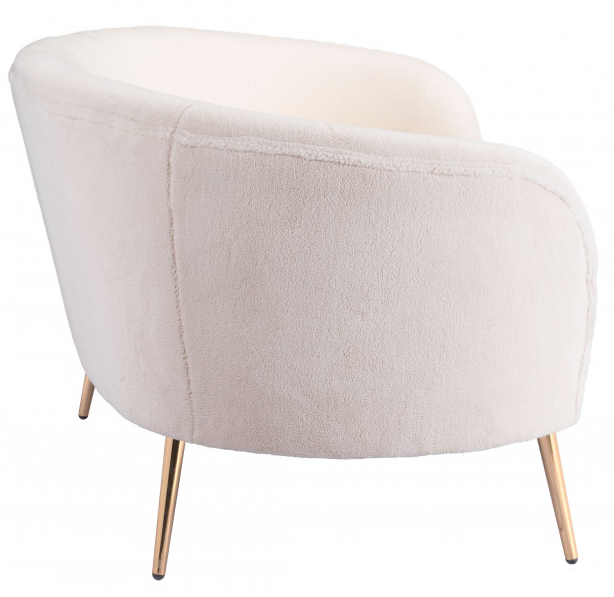 Zuo® Modern Luna White/Gold Sofa-1