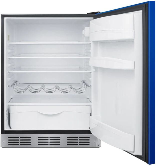 Summit® 24" 5.8 Cu. Ft. Cobalt Blue Built-In or Freestanding Under The Counter Refrigerator-1