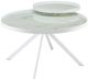 Coaster® Briggs Marble Printed Glass Top Coffee Table with White Base-1