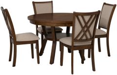Powell® Candela Cormac 5-Piece Beige/Brown Dining Set One Box
