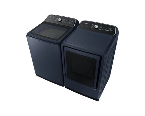 Samsung 7155 Series Navy Top Load Washer & Electric Dryer Laundry Pair-3