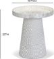 TOV Furniture Coast Pearl White Seashell Round Side Table-2