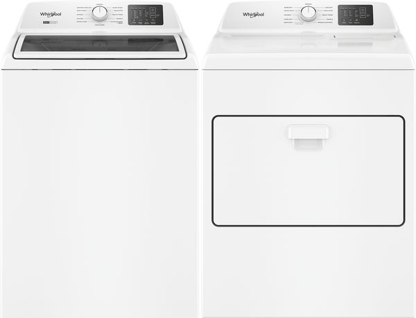Whirlpool White Top Load Washer Gas Dryer Laundry Pair