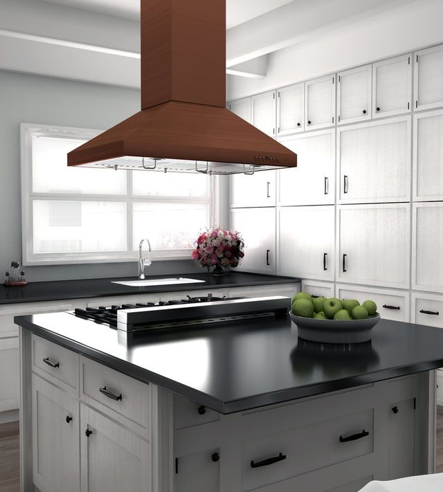 ZLINE Designer 36" Baked Copper Island Mount Range Hood -1