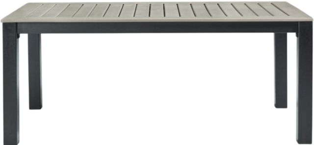 Signature Design by Ashley® Mount Valley Driftwood Outdoor Dining Table with Black Legs-1