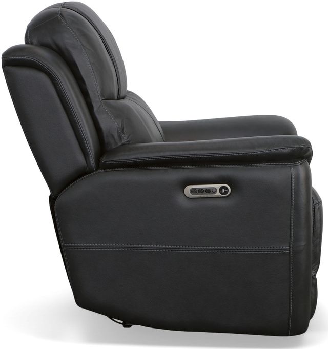 Flexsteel® Crew Raven Power Recliner with Power Headrest and Lumbar-3