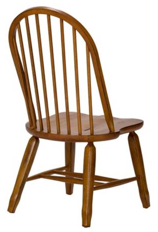 Liberty Furniture Treasures Rustic Oak Bow Back Side Chair-3