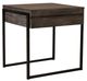 Liberty Furniture Gateway Weathered Gray End Table with Black Metal Frames-1