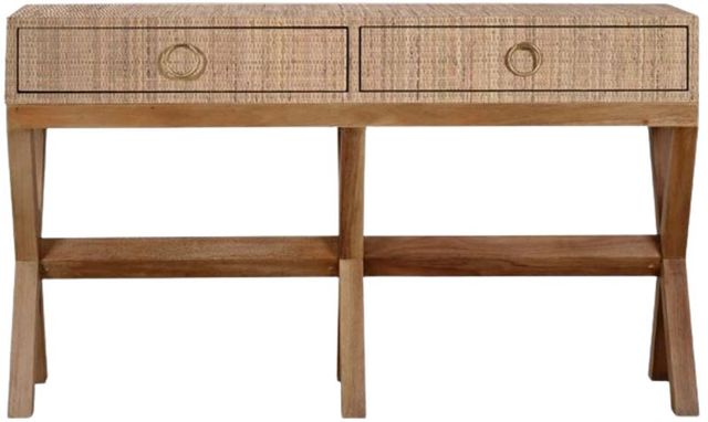 Bramble Customizable Renoir Rattan Console Table-2
