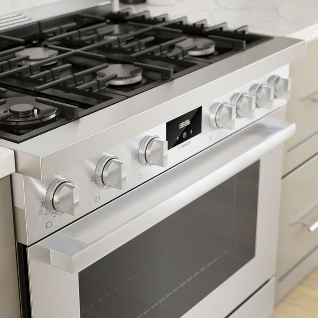 Bosch® 800 Series 36" Stainless Steel Pro Style Gas Range-12