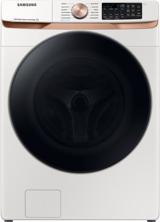 Samsung Ivory Front Load Washer & Gas Dryer Laundry Pair-1