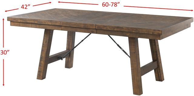 Elements International Jax 7-Piece Cherry/Cream Ladder Back Upholstered Dining Table Set-3