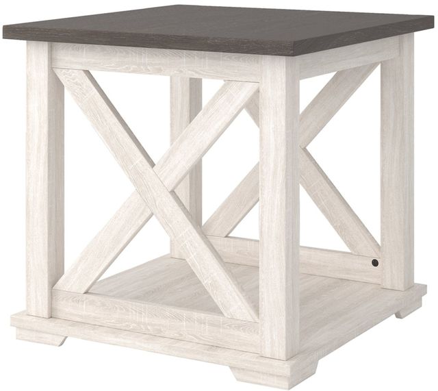 Signature Design by Ashley® Dorrinson 2-Piece Antiqued White/Gray Living Room Table Set-2