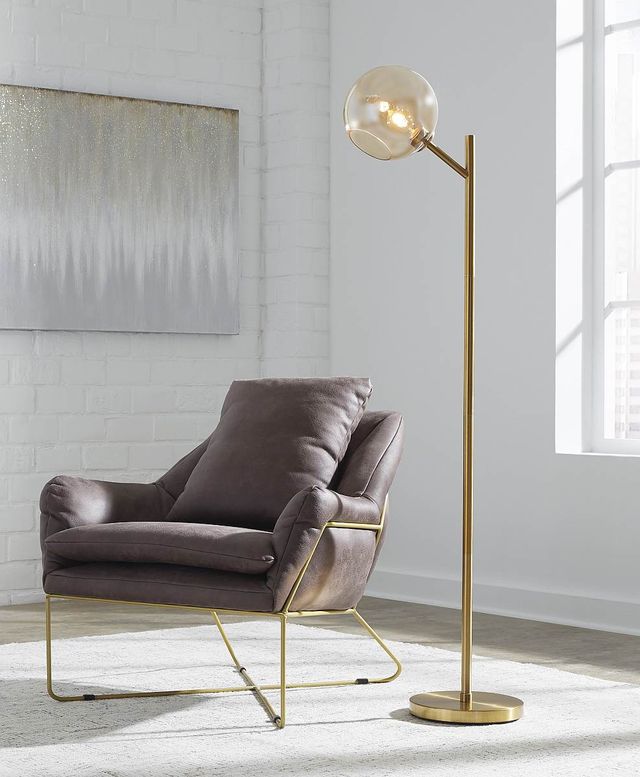 Signature Design by Ashley® Abanson Amber/Gold Floor Lamp-3