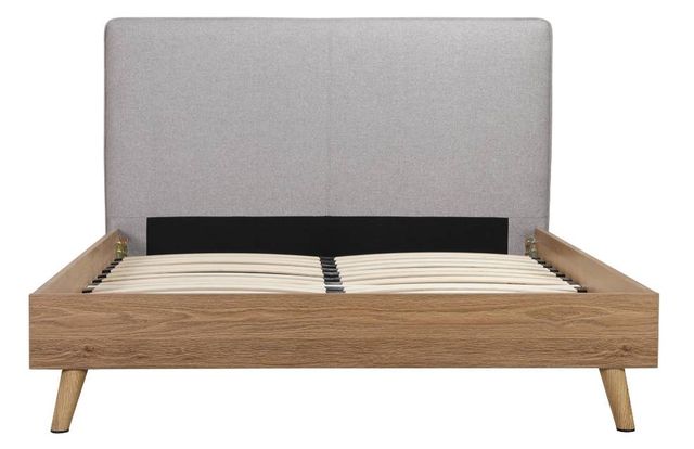 Mazin Furniture Cassidy Brown Full Platform Bed Upholstered Headboard-3