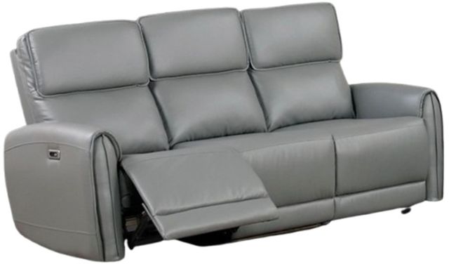 Furniture of America® Schlieren Gray Power Reclining Sofa-0