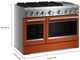 KitchenAid® 48" Scorched Orange Pro Style Dual Fuel Range with Chrome Electric Griddle-2