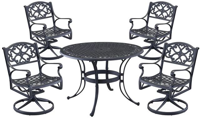 homestyles® Sanibel 5-Piece Black Outdoor Dining Set-0