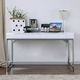Furniture of America® Loke Chrome/White Writing Desk-1
