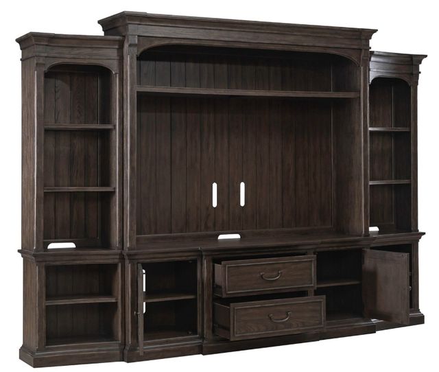 Liberty Furniture Paradise Valley Saddle Brown Entertainment Center with Piers-3