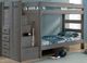 Pine Crafter Furniture® Walnut Gray Twin/Twin Staircase Bunk Bed-0