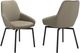 Armen Living Shilo 2-Piece Taupe Grey Dining Chair Set-3