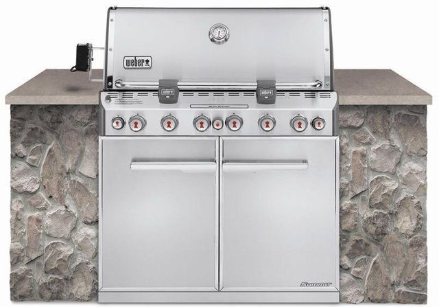 Weber® S-660™ S0 6-Burner Stainless Steel Built In Liquid Propane Gas Grill-0
