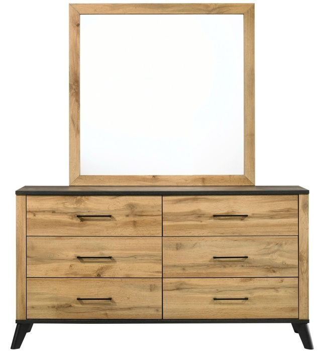 Coaster® Kaywood Natural Pine Dresser with Mirror-1