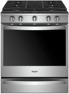 Whirlpool® 30" Fingerprint Resistant Stainless Steel Smart Slide-In Gas Range