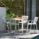 Armen Living Portals Light Matte Sand Aluminum/Fabric Outdoor Bar Stool-2