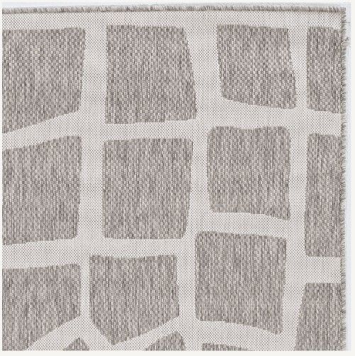 KAS Rugs Provo Ivory/Gray Bedrock 5'x8' Area Rug-1