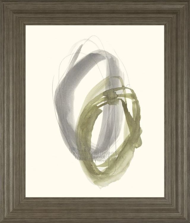 Classy Art Gray/Green Neutral Rounds II by Jennifer Goldberger Wall Art-0