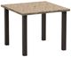 Homecrest™ Outdoor Living Customizable Slate Aluminum/Stone 42" Square Outdoor Balcony Table with Hole-0