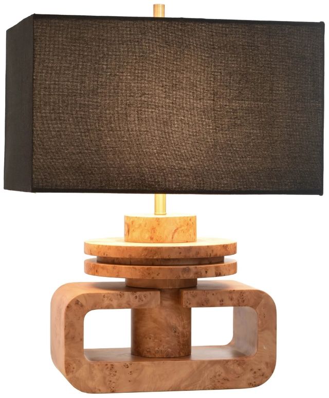 Harp & Finial® Vonte Natural Burl Wood Table Lamp-1