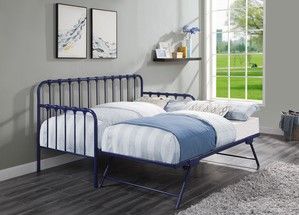 Mazin Furniture Constance Navy Navy Blue Daybed With Trundle-3